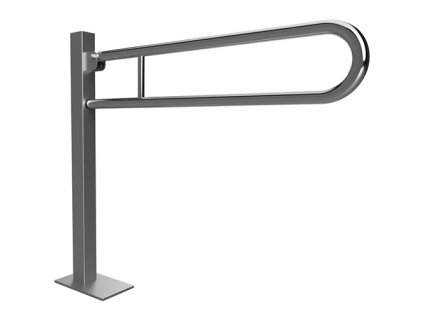 HELP: Sklopný úchyt ve tvaru U ukotvený do země, 850 mm, nerez, lesk, s krytkou