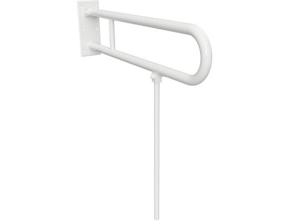 HELP: Sklopný úchyt ve tvaru U s opěrnou nohou 600 mm, bílý, bez krytky