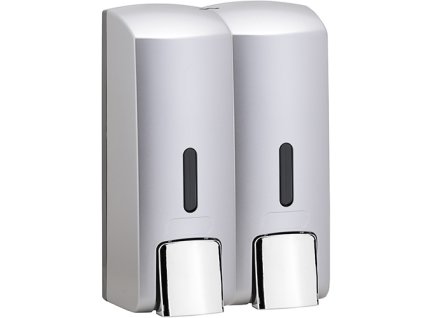 Dávkovač mýdla dvojitý 2×300 ml, plast, mat