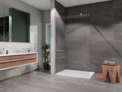 Lansanit Sprchová zástěna Walk-IN 1000, chrom/čiré sklo