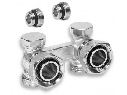 Radiatorový uzavírací ventil dvojitý rohový 3/4"