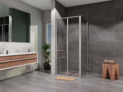 Lansanit Sprchový kout Tadao 1000x800, chrom/čiré sklo