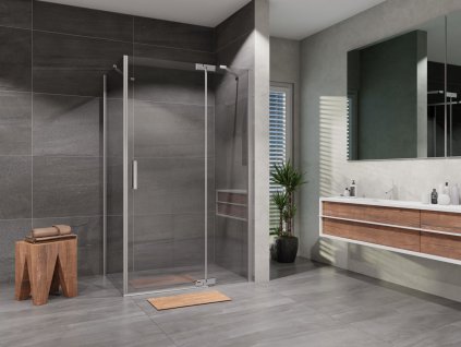 Lansanit Sprchový kout Brix 1400x800, chrom/čiré sklo, pravé provedení