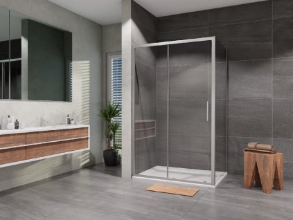 Lansanit Sprchový kout Vati 1100x800, chrom/čiré sklo