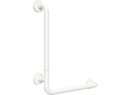 HELP: Nástěnné opěrné držadlo levé skládané s krytkou, 680 mm, bílé