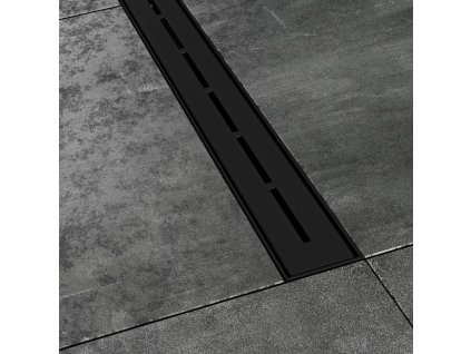 Odtokový žlab Runway 75, černá