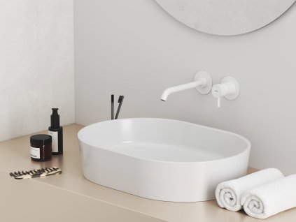ES 019.10WV.O1.RB07B Umyvadlová podomítková baterie bez tělesa, White Velvet