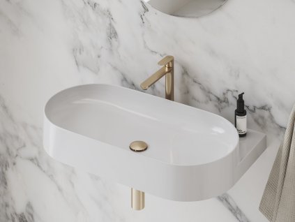 EL 014.60RGB Umyvadlová stojánková baterie 220 mm bez výpusti, Rose Gold Brushed