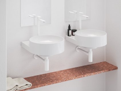 EL 015.11WV Umyvadlová stojánková baterie BeCool 335 mm bez výpusti, White Velvet