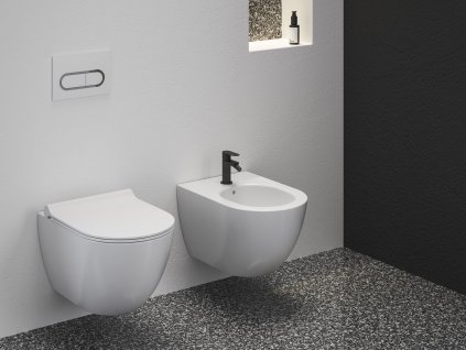 EL 056.20BLM Bidetová stojánková baterie 130 mm bez výpusti, Black Matt