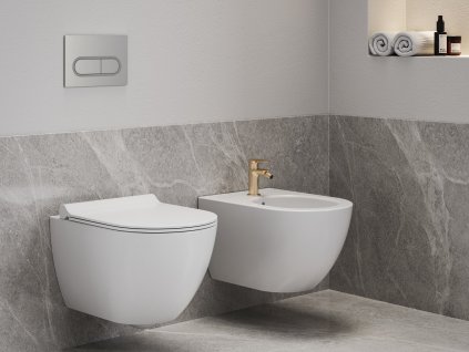 EL 056.60RGB Bidetová stojánková baterie 130 mm bez výpusti, Rose Gold Brushed