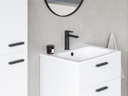 Umyvadlo Chrome Slim 60, s otvorem pro baterii, s přepadem