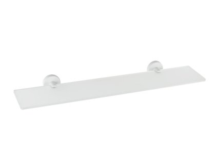 WHITE: Polička skleněná, 600 mm