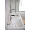 Dvojumyvadlo Chrome 120, s otvory pro baterie, s přepadem