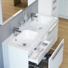 Dvojumyvadlo Chrome 120, s otvory pro baterie, s přepadem