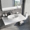 Umyvadlo Ceramic Slim O 55, bez otvoru pro baterii, bez přepadu, bílá