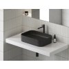 Umyvadlo Ceramic Slim R 55, bez otvoru pro baterii, bez přepadu, černá matná