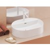 Umyvadlo Ceramic Slim Shelf O 55, s otvorem pro baterii, s přepadem, bílá