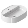 Umyvadlo Ceramic Slim Shelf O 55, s otvorem pro baterii, s přepadem, bílá