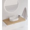 Umyvadlo Ceramic Slim Shelf O 55, s otvorem pro baterii, s přepadem, bílá