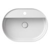Umyvadlo Ceramic Slim Shelf O 55, s otvorem pro baterii, s přepadem, bílá
