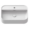 Umyvadlo Ceramic Slim Shelf R 55, s otvorem pro baterii, s přepadem, bílá