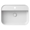 Umyvadlo Ceramic Slim Shelf R 55, s otvorem pro baterii, s přepadem, bílá