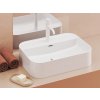Umyvadlo Ceramic Slim Shelf R 55, s otvorem pro baterii, s přepadem, bílá