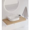 Umyvadlo Ceramic Slim Wall O 55, s otvorem pro baterii, s přepadem, bílá