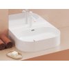 Umyvadlo Ceramic Slim Wall O 55, s otvorem pro baterii, s přepadem, bílá