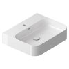 Umyvadlo Ceramic Slim Wall R 55, s otvorem pro baterii, s přepadem, bílá