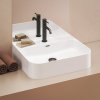Umyvadlo Ceramic Slim Wall R 55, s otvorem pro baterii, s přepadem, bílá