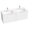 Dvojumyvadlo Classic Slim 130, s otvory pro baterie, s přepadem