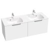 Dvojumyvadlo Classic Slim 130, s otvory pro baterie, s přepadem