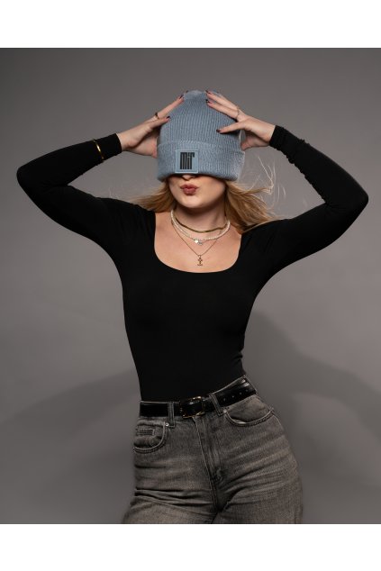 Mírová zimní čepice | beanie | unisex – modrá