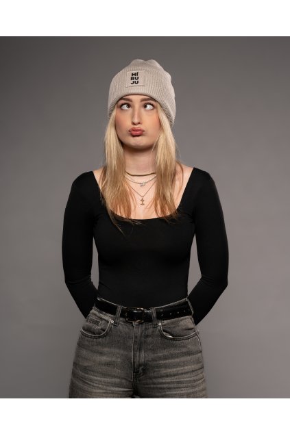 Zimní čepice Míruju | beanie | unisex – béžová