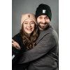 Mírová zimní čepice | beanie | unisex – černá