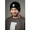Mírová zimní čepice | beanie | unisex – černá