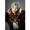 Mírová zimní čepice | beanie | unisex – zelená