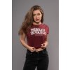 Tričko Míruju divadlo (university style) - vínové - dámské