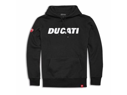 Mikina s kapucí Ducati Logo černá M