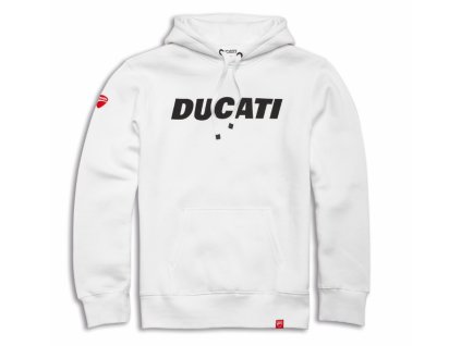 Mikina s kapucí Ducati Logo bílá L