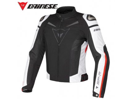 Bunda Dainese Super Speed tex černá-bílá-červená