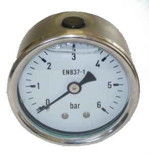 Manometer ø 50mm, zadný pripoj, 0-6Bar