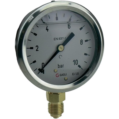 Manometer ø 50mm, spodný pripoj, 0-11Bar