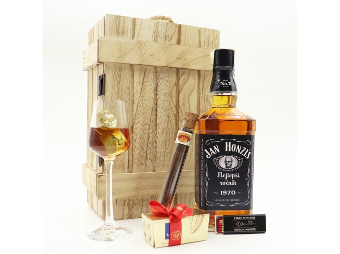 Jack Daniel´s  s vlastní etiketou v dárkové sadě