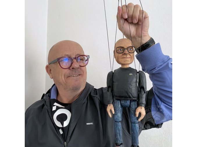 Czech Marionettes hand carved portrait marionette based on photo img 1184.90ce