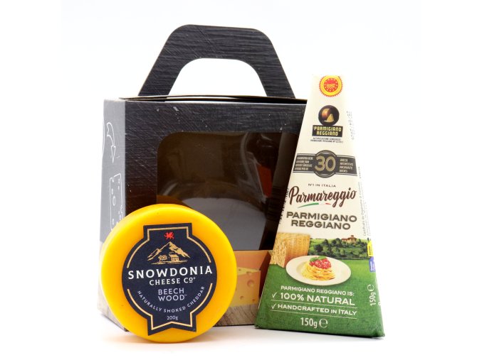 Cheddar & Parmigiano Reggiano . Cheesy box