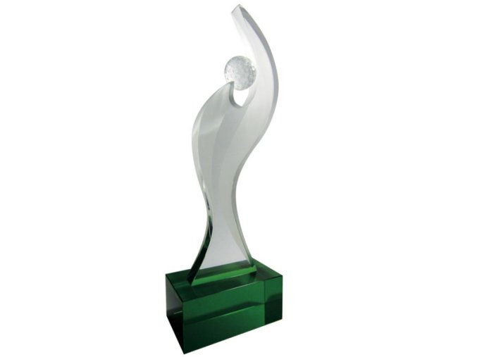 skleněná trofej