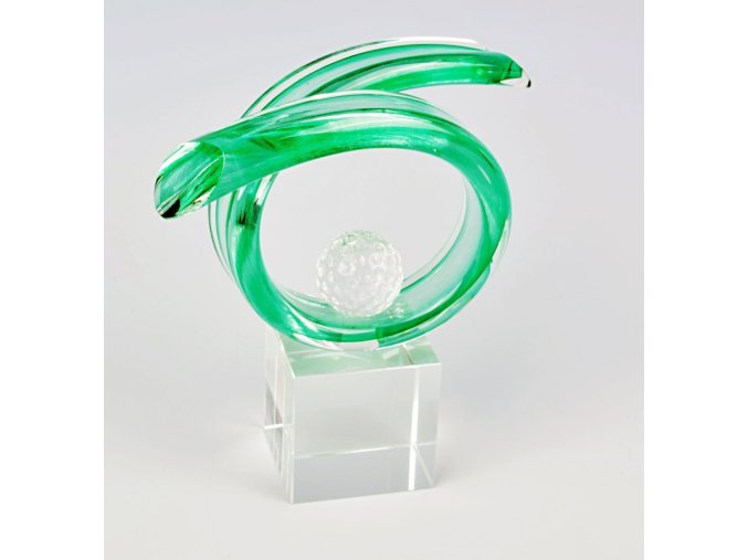 waves skleněná trofej pohár